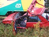 obrázek ke článku:  Škoda Favorit versus osobní vlak u obce Domoslavice